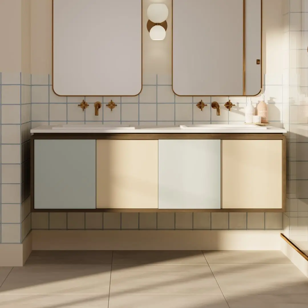Midcent vanity by Cabico & Co.